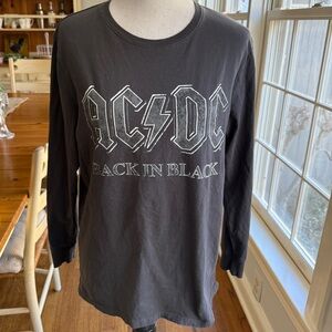 AC/DC Rock Band BACK IN BLACK Official LONG SLEEVE TEE SHIRT Size Medium Unisex